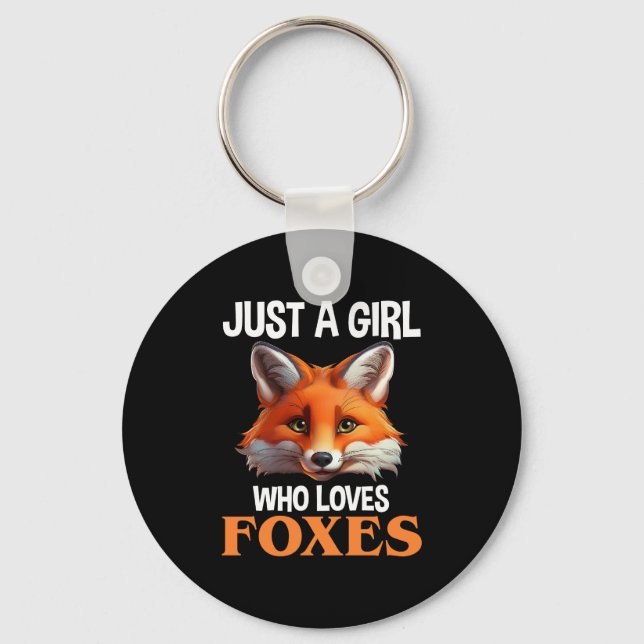 Porte-clés Just A Girl Who Loves Foxes (Recto)