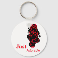 Juste adorable singe noir et texte rouge