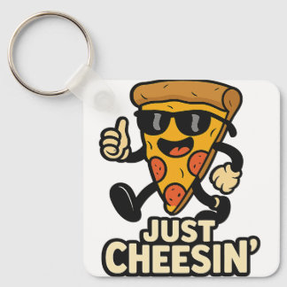 Porte-clés Juste Cheesin' Funny Pizza Porte - clé - Cadeau mi