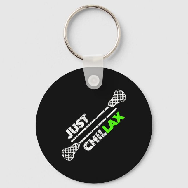 Porte-clés Juste Chillax Chill Lacrosse Lacrosse Étiquette Ve (Recto)