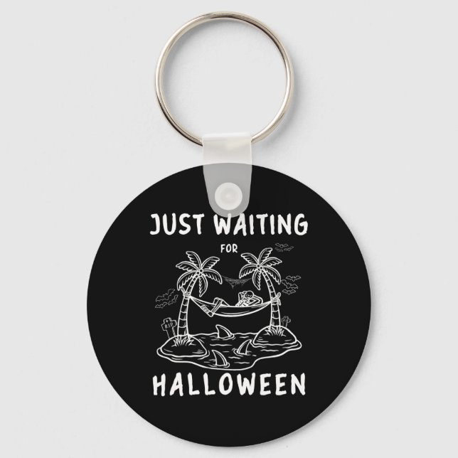 Porte-clés Juste En Attente D'Halloween Skeleton Éffrayant Vi (Recto)