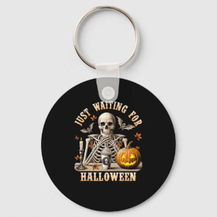 Porte-clés Juste En Attente Du Café Squelette Halloween Éffra