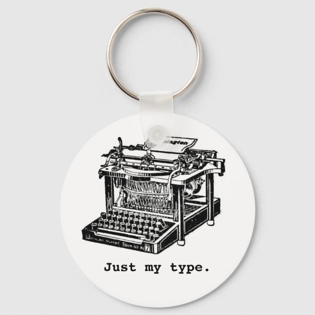 Porte-clés Juste mon type, Typewriter (Recto)