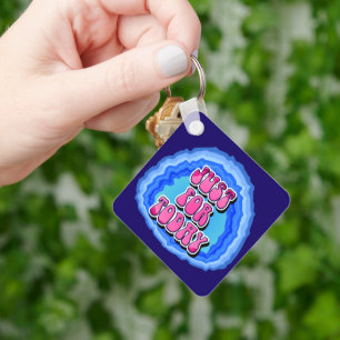 Porte-clés Juste pour aujourd'hui Geode Slogan avec une prièr