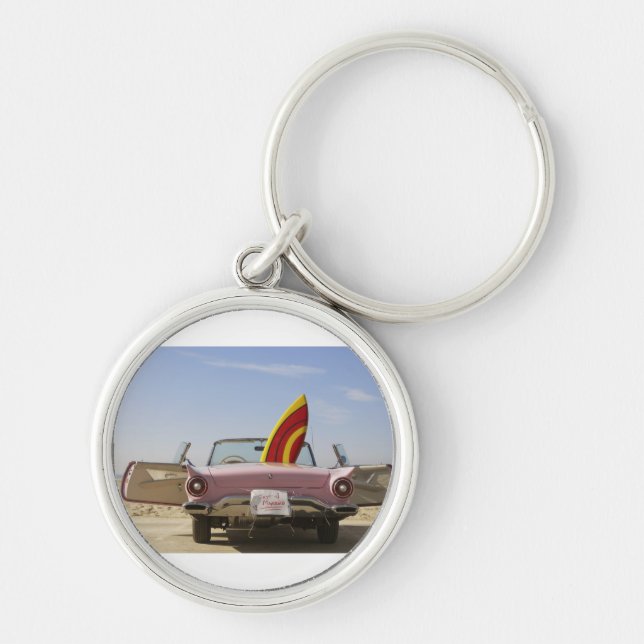 Porte-clés Juste signe et planche de surf mariés (Devant)