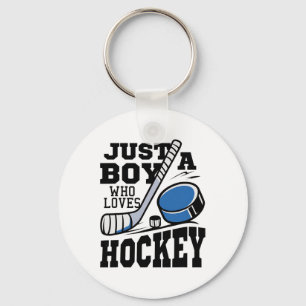 Porte-clés Juste un garçon qui aime le hockey amateur de hock
