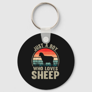 Porte-clés Juste Un Garçon Qui Aime Le Mouton Recto Fermier M