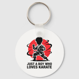 Porte-clés Juste un garçon qui aime les arts martiaux Karaté