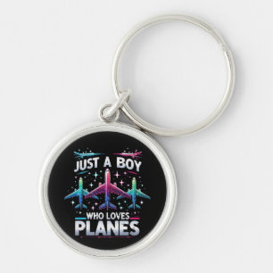 Porte-clés Juste un garçon qui aime les avions