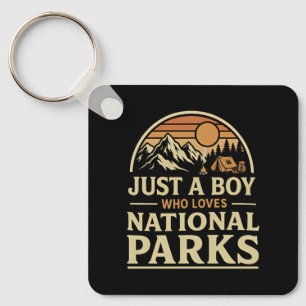 Porte-clés Juste un garçon qui aime les parcs nationaux