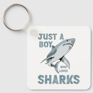 Porte-clés Juste un garçon qui aime Sharks Shark Lover