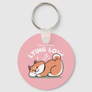 Porte-clés Juste un Shiba allongé bas : mignonne conception S