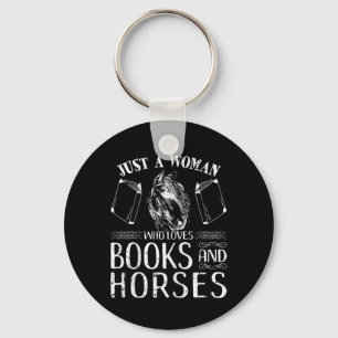 Porte-clés Juste Une Femme Qui Aime Les Livres Chevaux Cheval
