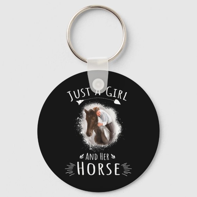 Porte-clés Juste Une Fille Et Son Cheval Citation Horseck Équ (Recto)