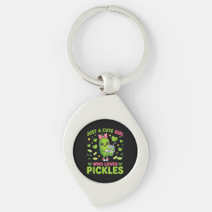 Porte-clés Juste une fille mignonne qui adore les pickles