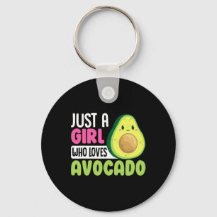 Porte-clés Juste une fille qui aime Avocado Drôle Nourriture