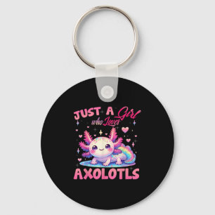 Porte-clés Juste une fille qui aime Axolotls Axolotl Kawaii f