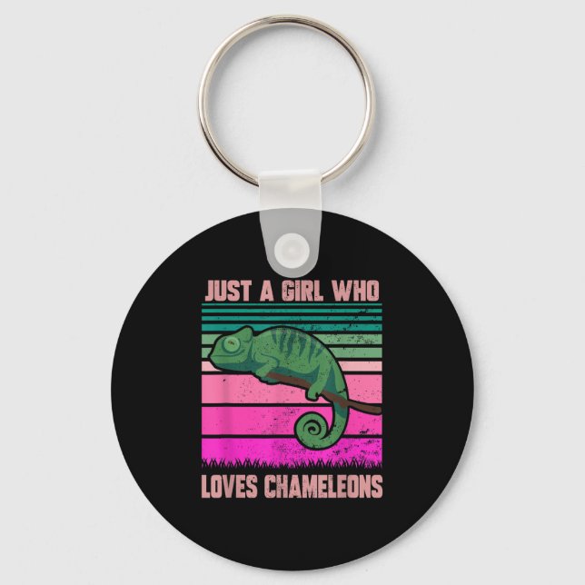 Porte-clés Juste Une Fille Qui Aime Chameleons Citation Drôle (Recto)
