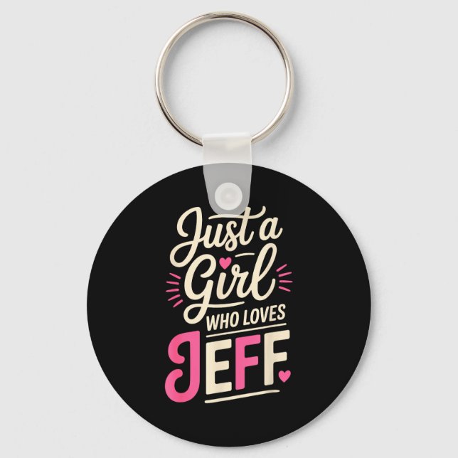 Porte-clés Juste une fille qui aime Jeff  (Recto)