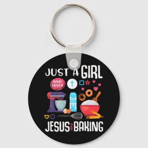 Porte-clés Juste Une Fille Qui Aime Jésus Et Qui Cuit Le Chri