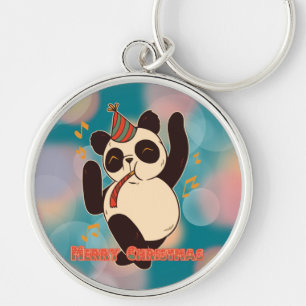 Porte-clés Juste une fille qui aime la fête de Noël des panda