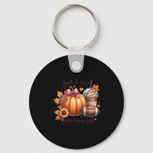 Porte-clés Juste une fille qui aime l'automne Football Cosy C