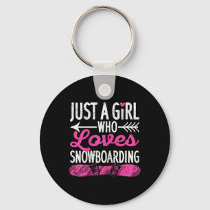 Porte-clés Juste Une Fille Qui Aime Le Snowboard Drôle Snowbo