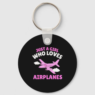 Porte-clés Juste Une Fille Qui Aime Les Avions Enfants Tout-P