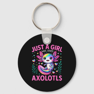 Porte-clés Juste une fille qui aime les axolotls kawaii enfan