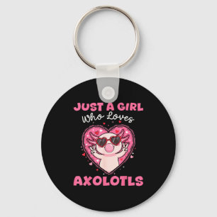 Porte-clés Juste une fille qui aime les axolotls simples anim