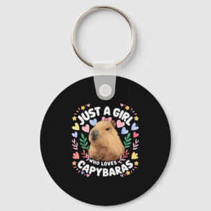Porte-clés Juste Une Fille Qui Aime Les Capybaras Mignon Amou