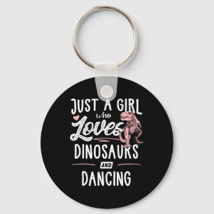 Porte-clés Juste Une Fille Qui Aime Les Dinosaures Et Danser