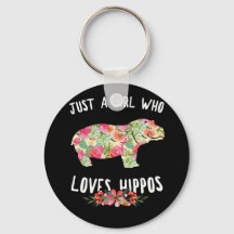 Juste Une Fille Qui Aime Les Hippopotames Floraux