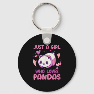 Porte-clés Juste Une Fille Qui Aime Les Pandas Drôle Citation