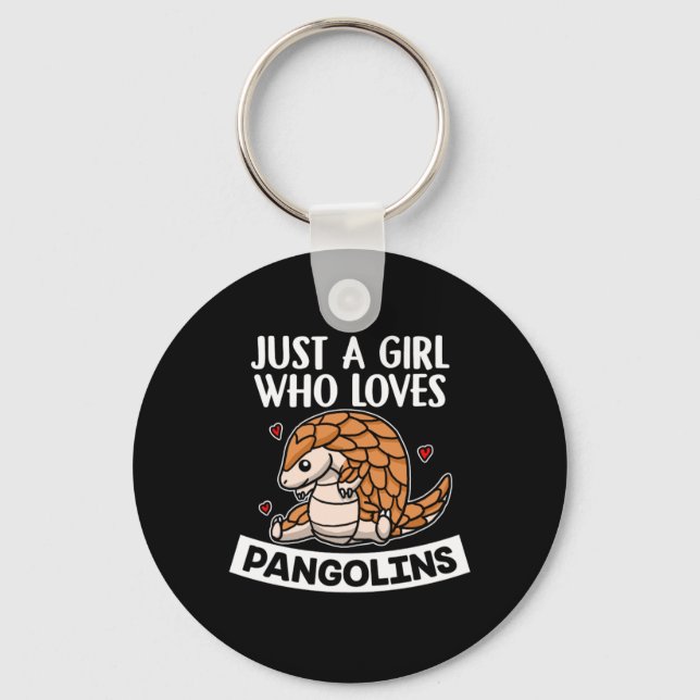 Porte-clés Juste Une Fille Qui Aime Les Pangolins Costume Pan (Recto)