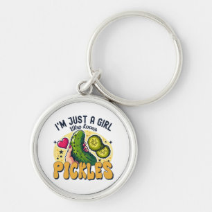Porte-clés Juste une fille qui aime les pickles - Vegan drôle