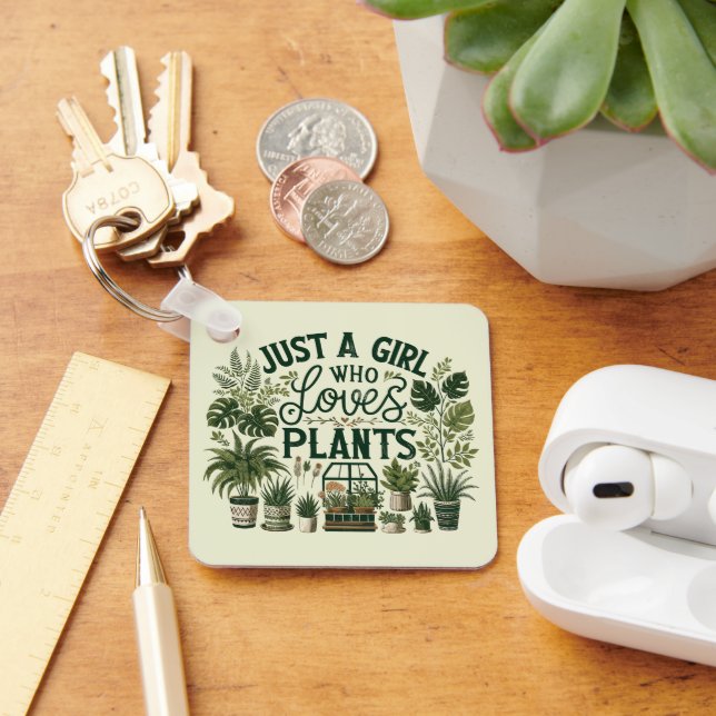 Porte-clés Juste une fille qui aime les Plantes (Bureau)