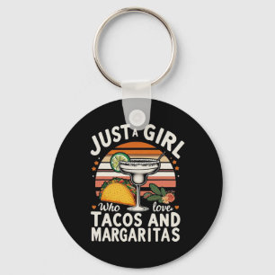 Porte-clés Juste une fille qui aime les tacos et les margarit