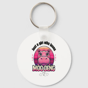 Porte-clés Juste Une Fille Qui Aime Moo Deng Cute Baby Hippo