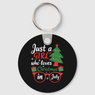 Porte-clés Juste une fille qui aime Noël en juillet