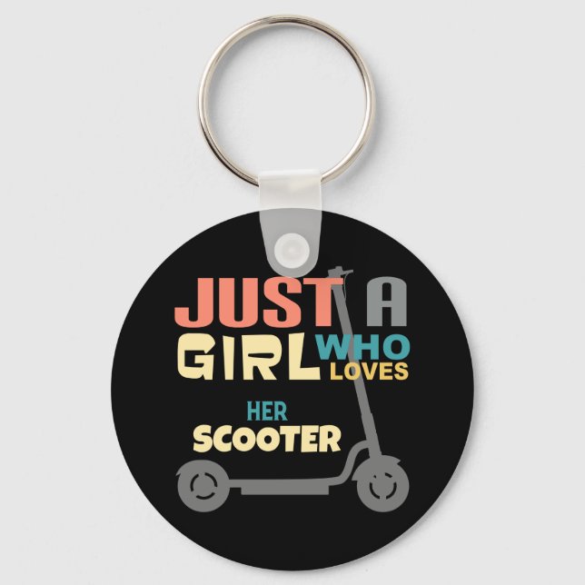 Porte-clés Juste une fille qui aime son scooter (Recto)