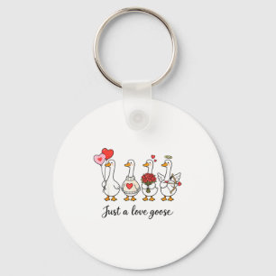 Porte-clés Juste une oie d'amour Mignonne Saint-Valentin Oies