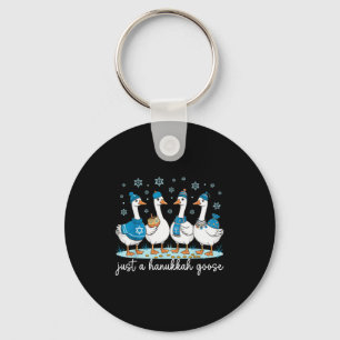 Porte-clés Juste une oie de Hanukkah Joyeux Hanukkah Menorah