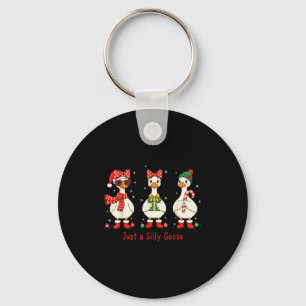 Porte-clés Juste une oie joyeuse Santa Nœud Noël Hommes Femme