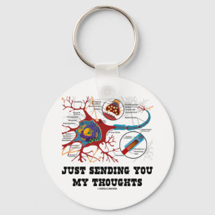 Porte-clés Juste vous envoyant mes pensées (neurone/synapse)