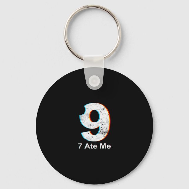 Porte-clés Justice pour 9 Drôle 7 a mangé 9 Blague mathématiq (Recto)