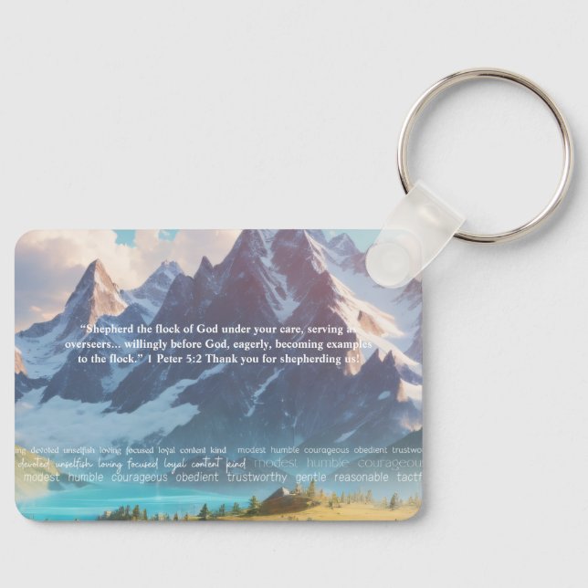 Porte-clés JW Merci pour nous berger les aînés (Recto)