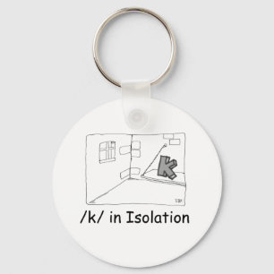 Porte-clés K en isolation