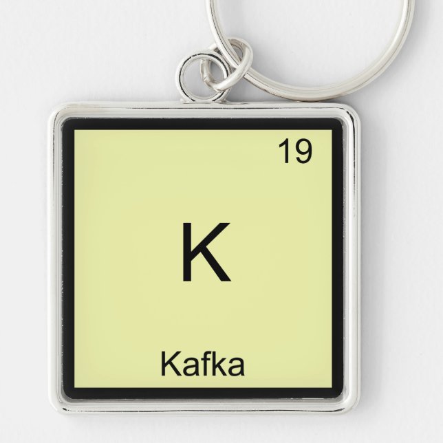 Porte-clés K - Kafka Funny Chimie Élément Symbole T-shirt (Devant)