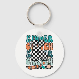 Porte-clés K Kindergarten Teacher Checkered Back To School Ki